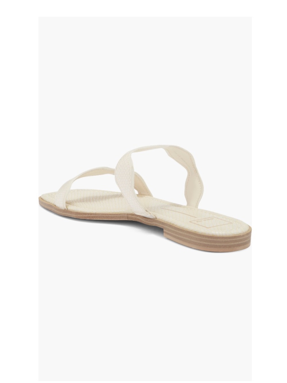 Dolce Vita Ilva Scalloped Low Slide Sandals Crème Embossed Women’s Size 11 - Picture 9 of 16